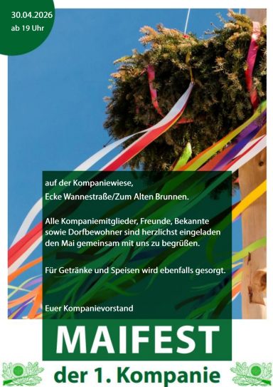 Das traditionelle Maifest! Maifest Schützen